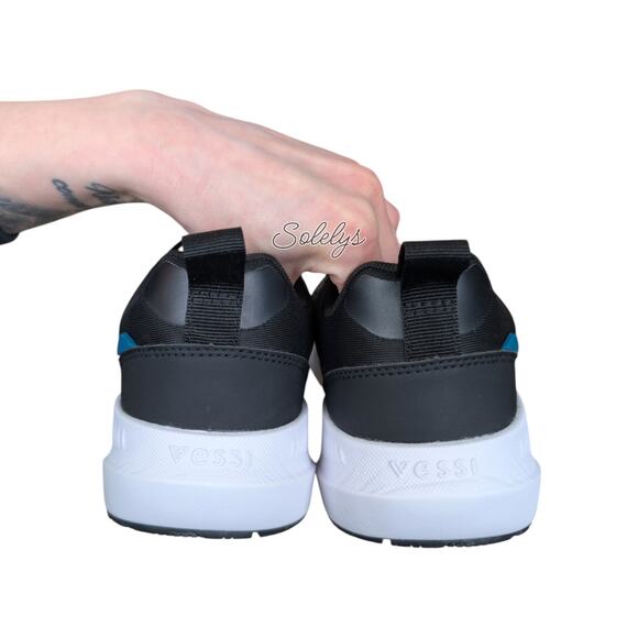Vessi Tidal Mens 10 Waterproof Dyma-Tex Black White Vegan Lace Up Casual Sneaker main image 7